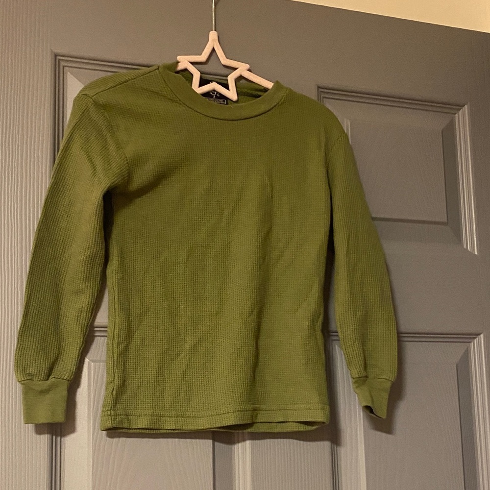 Forest Green Long Sleeve Thermal Shirt Size 7
